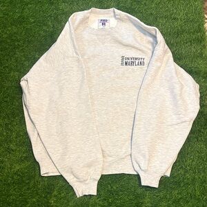 Russel Pro Cotton Heather Gray Maryland University Men's Sweater XXL